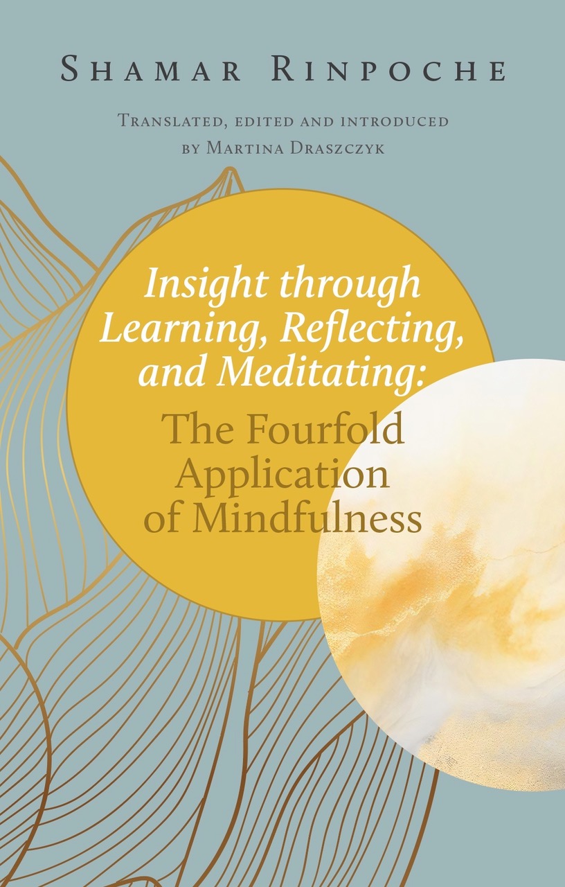 The Fourfold Application of Mindfulness Cover - yellow and white circles